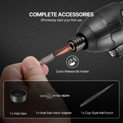 70-osainen pora- ja ruuvikärkisarja puu metalli betoni CR-V-ruuvikärjet kantolaukku