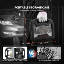 Pora- ja ruuvauskärkisarja 101-osainen teräskärjet puu metalli muuraus muovi säilytyslaukku