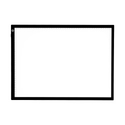 A3 kokoinen ohut LED valopöytä piirtämiseen USB C liitännällä kolmitasoinen kirkkaus musta