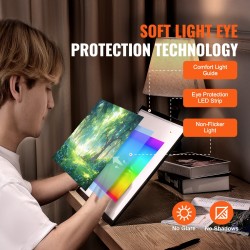 A3-kokoinen ohut LED-valopöytä piirtämiseen USB-C-liitännällä kolmitasoinen kirkkaus musta