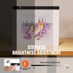 LED-valotaulu B4 ohut kevyt USB Type-C portaaton kirkkaudensäätö musta