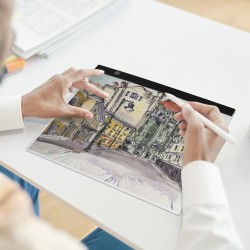 LED-valotaulu B4 ohut kevyt USB Type-C portaaton kirkkaudensäätö musta