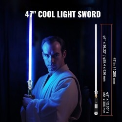 Valomiekka metallikahvainen ladattava 12 värivaihtoehtoa 16 äänitilaa aikuisille ja lapsille