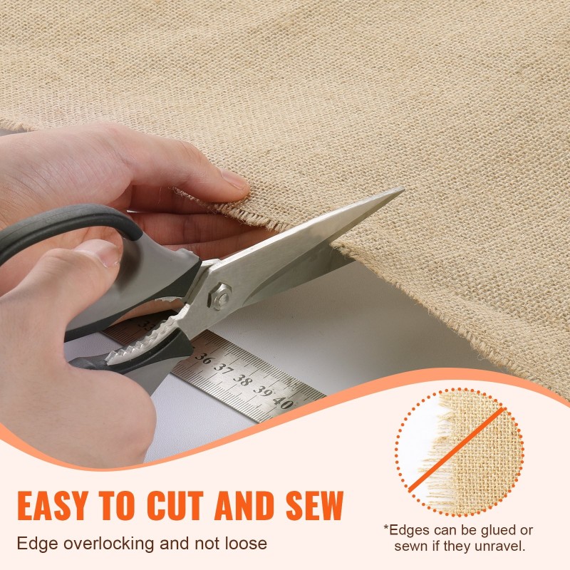 Juuttikangasrulla 914 millimetriä 45,7 metriä luonnollinen juutti 50 kertaa 50 kudos