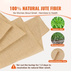 Juuttikangasrulla 100 prosenttia juuttikuitua 355 mm 9,1 m luonnollinen sävy 50x50 kudos