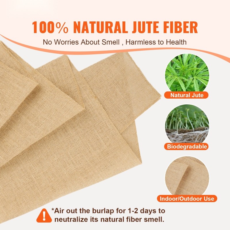 Juuttikangasrulla 100 prosenttia juuttikuitua 355 mm 9,1 m luonnollinen sävy 50x50 kudos