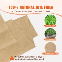 Juuttikangasrulla 100-prosenttinen juutti 1016 mm x 91,4 m 50x50 kudostiheys luonnollinen väri