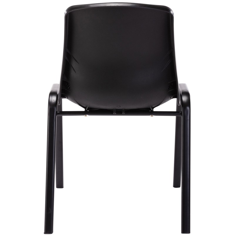 Moderni pinottava tuoli metallijaloin ja muovi-istuimella