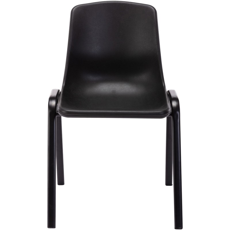 Moderni pinottava tuoli metallijaloin ja muovi-istuimella