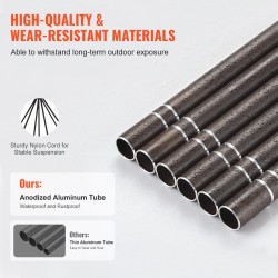 Tuulikello 1067 mm 6 alumiiniputkea syvä sointi tummanruskea ulkokäyttöön