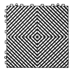 Kuivatuslaatta polypropeeni 310x310 mm 15 mm paksu 40 kappaletta musta modulaarinen