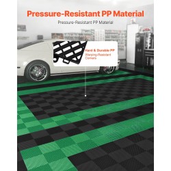 Kuivatuslaatta PP-muovi 415 x 415 mm lukittava 24 kpl musta