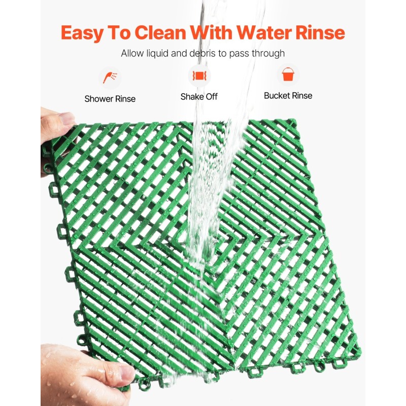 Kuivatuslaatta polypropeeni 310 x 310 mm 50 kappaletta toisiinsa lukittuva autotalleihin puutarhaan