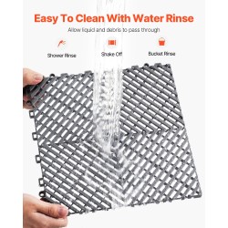 Kuivatusmatto toisiinsa lukittuva PP 310 x 310 mm 55 kpl liukastumista vähentävä