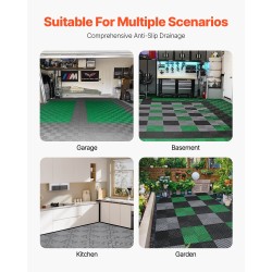 Toisiinsa lukittavat PP-kuivatuslaatat 310 x 310 mm 12 kpl