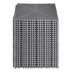 Kuivatusmatto toisiinsa lukittuva PP 310 x 310 mm 24 kpl harmaa