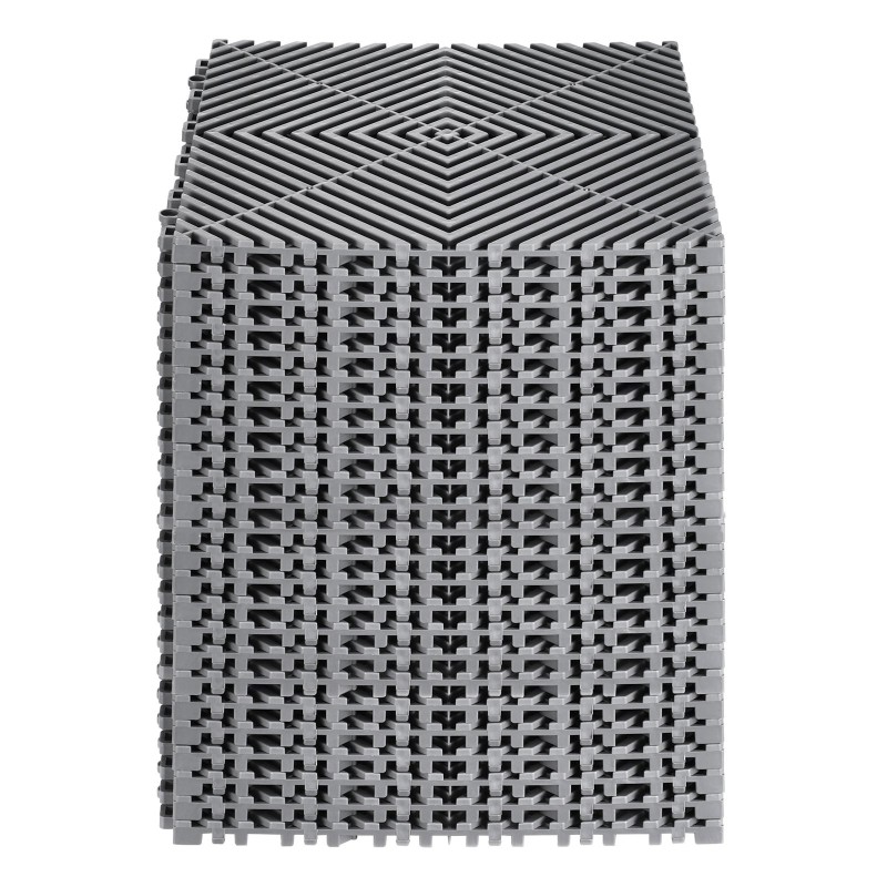 Kuivatusmatto toisiinsa lukittuva PP 310 x 310 mm 24 kpl harmaa