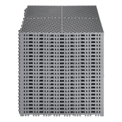 Vedenpoistomatto PP-muovi 415 x 415 mm 24 kpl harmaa