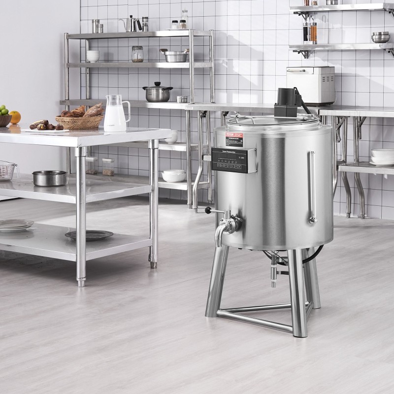 Pastörointikone viisikymmenen litran elintarvikelaatuisesta ruostumattomasta teräksestä valmistettu tarkka lämpö ja aikasäätö