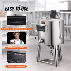 Maitopastörointikone 30 l elintarvikelaatuinen 304 ruostumaton teräs lämpötilan ja ajan säädöllä