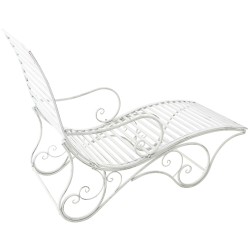 Antiikkinen rautainen puutarhan lepotuoli sisä- ja ulkokäyttöön