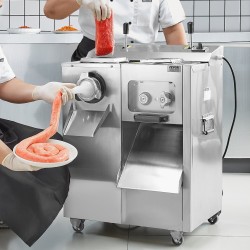 Lihamylly ruostumaton teräs sähkökäyttöinen kolmitoiminen jauhaminen viipalointi makkaran täyttö 1100 wattia