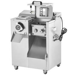 Sähköinen kolmitoiminen lihamylly 1100 wattia ruostumaton teräsrunko jauhaminen viipalointi makkarantäyttö