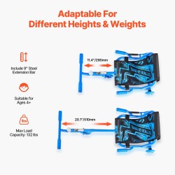 Ajettava potkulauta 60 kg kantavuus 4-vuotiaille sivuttaisliike sisä ja ulko sininen