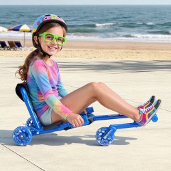 Ajettava potkulauta 60 kg kantavuus 4-vuotiaille sivuttaisliike sisä ja ulko sininen