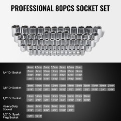 Työkalusarja 207-osainen seosteräinen mekaanikolle 1/4 3/8 1/2 tuuman hylsyillä autoihin