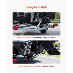 Peräpeilin tuki säädettävä 24–36 tuumaa galvanoitua metallia alle 100 hv trailereille