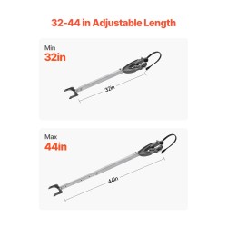 Peräpeilin tuki sinkitty teräs säädettävä 32–44 tuumaa alle 100 hv