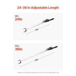 Perämoottorin tuki säädettävä 609–914 mm galvanoitu teräsrunko komposiittipää alle 100 hv