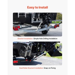 Perämoottorin tuki säädettävä 609–914 mm galvanoitu teräsrunko komposiittipää alle 100 hv