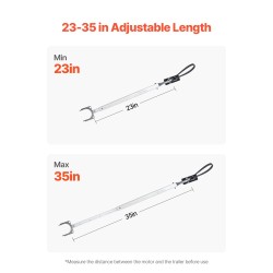 Peräpeilin tuki galvanoitu metallirakenne säädettävä 584–889 mm alle 100 hv