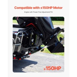 Säädettävä peräsuojatuki venetrailereihin galvanoitu metallirunko 600–1498 mm alle 150 hv