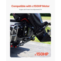 Peräpeilin tuki galvanoitu raskasmetalli säädettävä 505–779,7 mm alle 150 hevosvoimaa sopii trailereihin