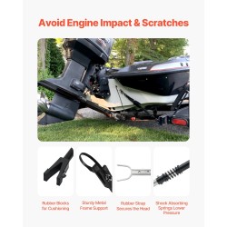 Peräpeilin tuki galvanoitu raskasmetalli säädettävä 505–779,7 mm alle 150 hevosvoimaa sopii trailereihin