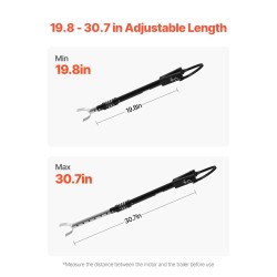 Peräpeilin tuki galvanoitu raskasmetalli säädettävä 505–779,7 mm alle 150 hevosvoimaa sopii trailereihin