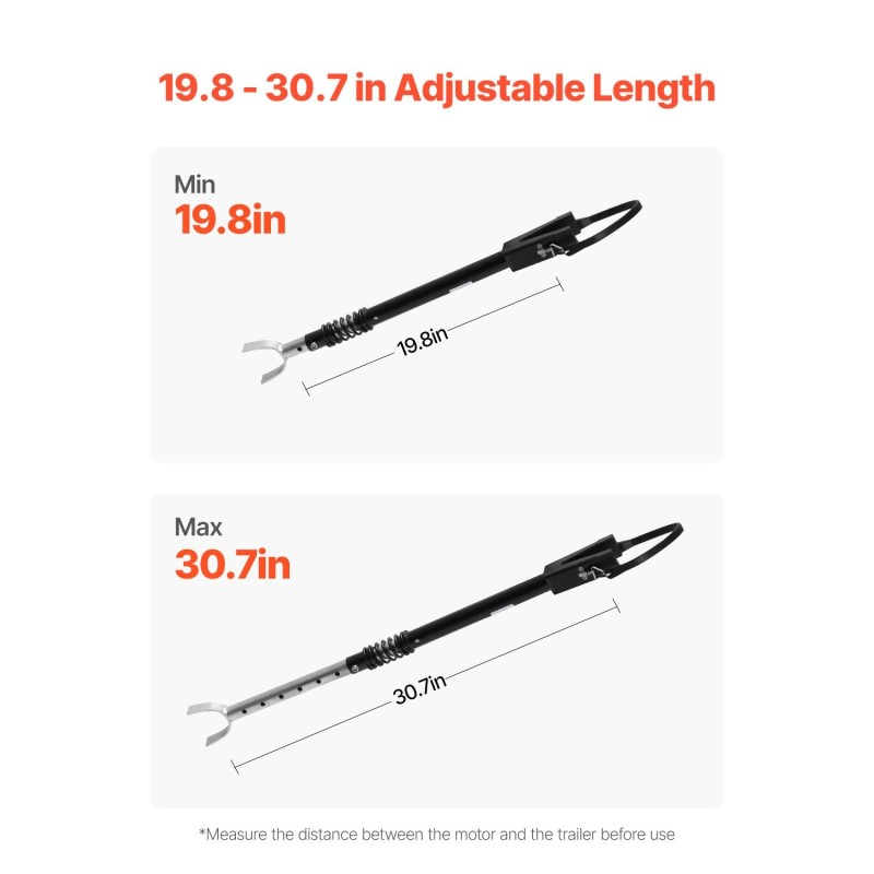 Peräpeilin tuki galvanoitu raskasmetalli säädettävä 505–779,7 mm alle 150 hevosvoimaa sopii trailereihin