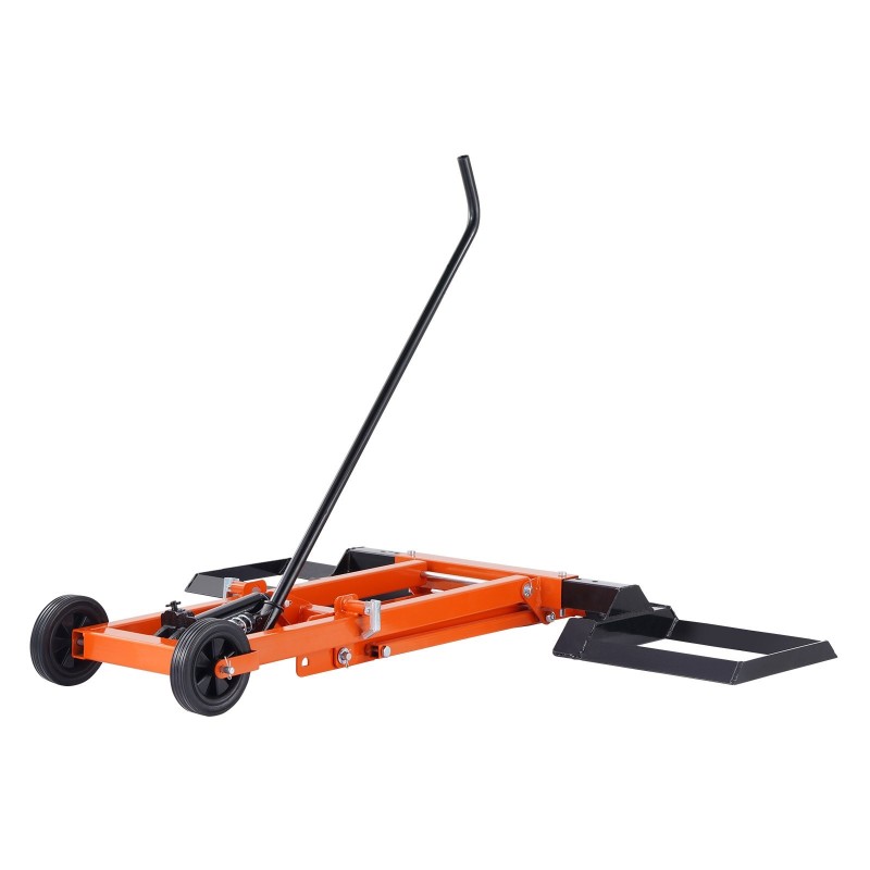 Hydraulinen ruohonleikkurinostin hiiliteräksinen 225 kg kantavuus säädettävä leveys siirrettävä pyörillä