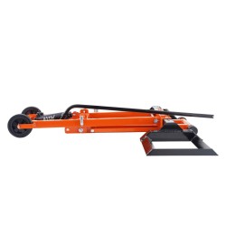 Hydraulinen ruohonleikkurinostin hiiliteräksinen 225 kg kantavuus säädettävä leveys siirrettävä pyörillä