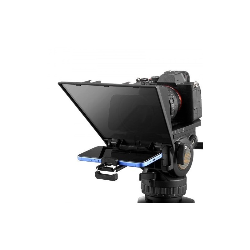 Pöytäteleprompteri 8 tuuman 70 prosenttia läpäisevä heijastuslasi järjestelmäkamera webkamera älypuhelintuki