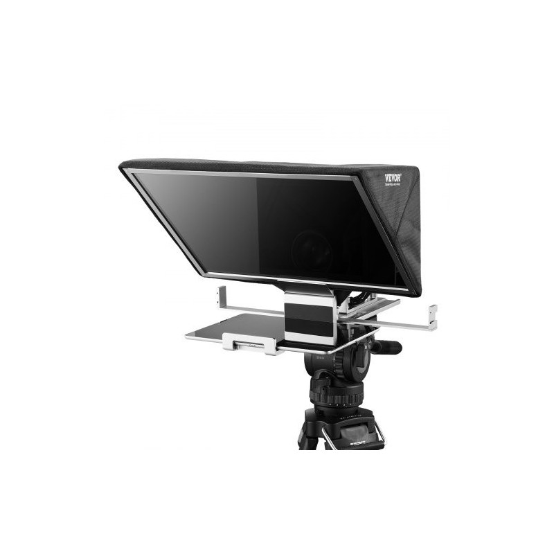 Lattiamallinen teleprompteri alumiiniseos 16 tuumaa puoliläpäisevällä peilillä tukee älypuhelimia Bluetooth-kaukosäätimellä