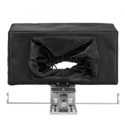 Lattiamallinen teleprompteri alumiiniseos 16 tuumaa puoliläpäisevällä peilillä tukee älypuhelimia Bluetooth-kaukosäätimellä