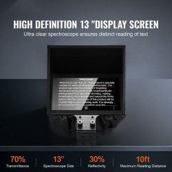 Lattiamallinen 13-tuumainen teleprompteri sinkitty teräslevy 70% valonläpäisy tukee DSLR-kameroita ja 11-tuumaisia älypuhelimia