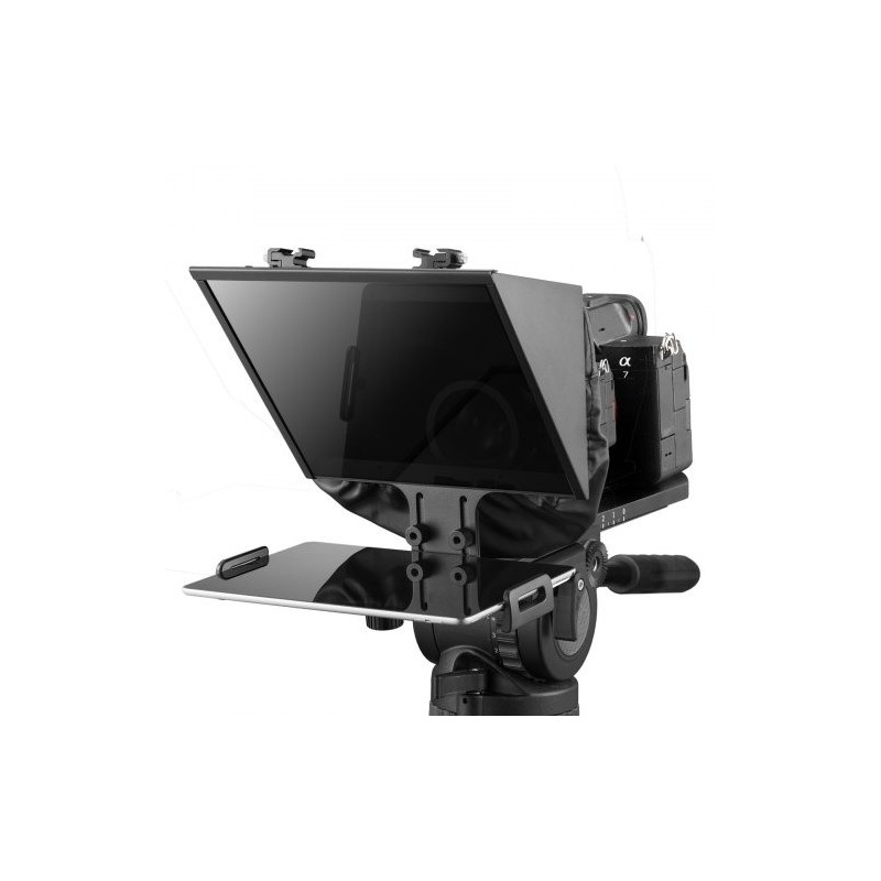 Lattiamallinen 13-tuumainen teleprompteri sinkitty teräslevy 70% valonläpäisy tukee DSLR-kameroita ja 11-tuumaisia älypuhelimia
