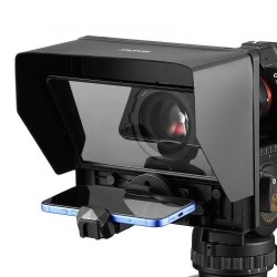 Pöytäteleprompteri 10-tuumainen alumiiniseoksesta ja ABS-muovista tukee järjestelmäkameraa ja älypuhelimia