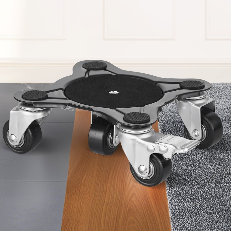 Huonekalukuljetin hiiliteräksinen 4 alusta 544 kg kantavuus 5 kääntyvää pyörää kodinkoneiden siirtoon