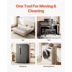 Huonekalualustasarja hiiliteräs 4 kpl 544 kg kantavuus 5 kääntyvää pyörää alustaa kohti